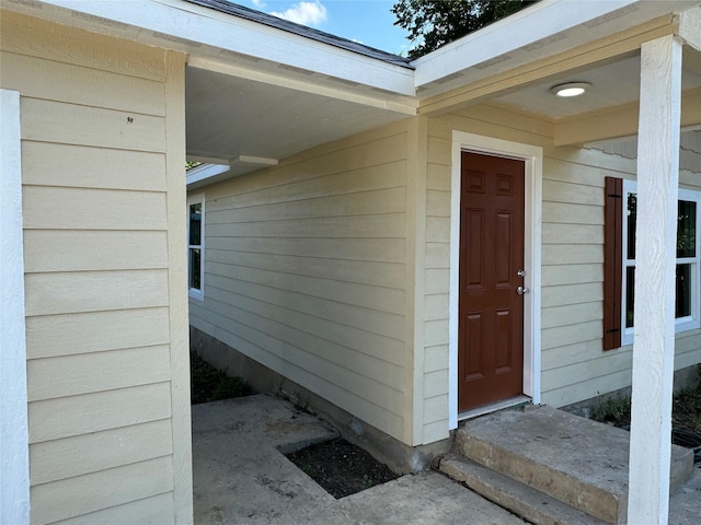 view of doorway to property