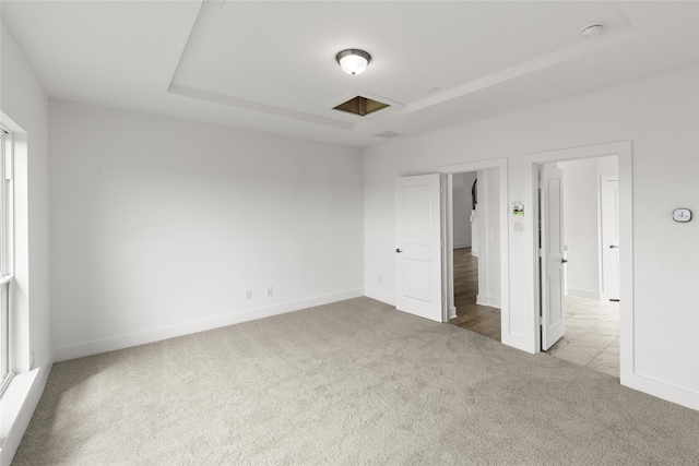 unfurnished bedroom with light carpet