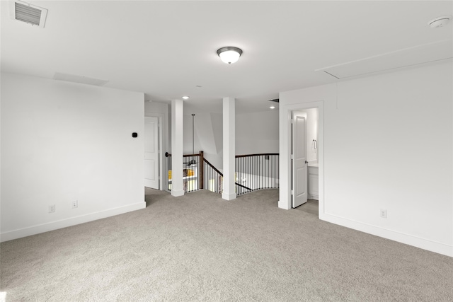 basement with carpet