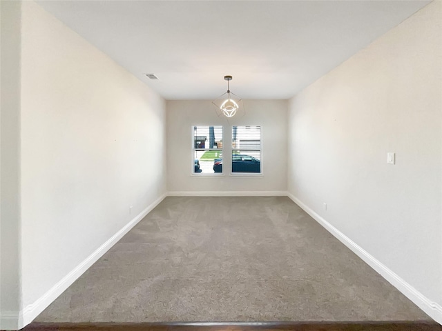 view of unfurnished dining area