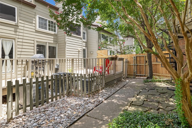 view of patio with a deck