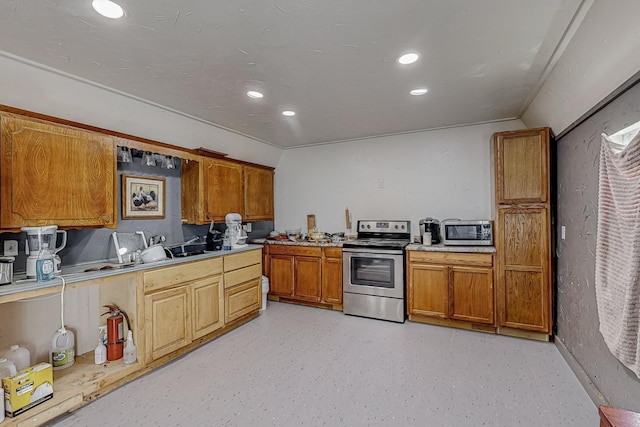 kitchen with stainless steel appliances