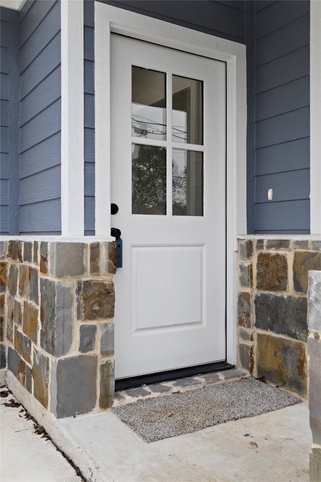 view of doorway to property