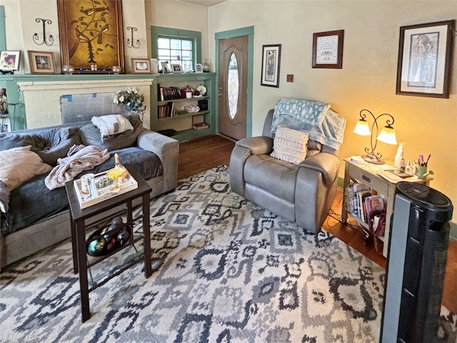 living room featuring hardwood / wood-style floors