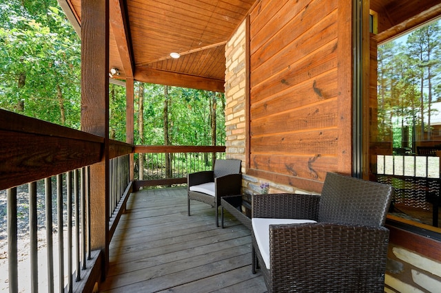 view of wooden deck