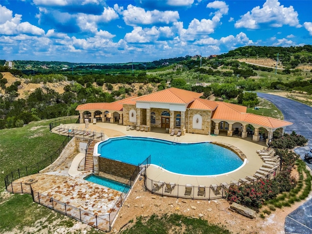 view of pool with a patio area