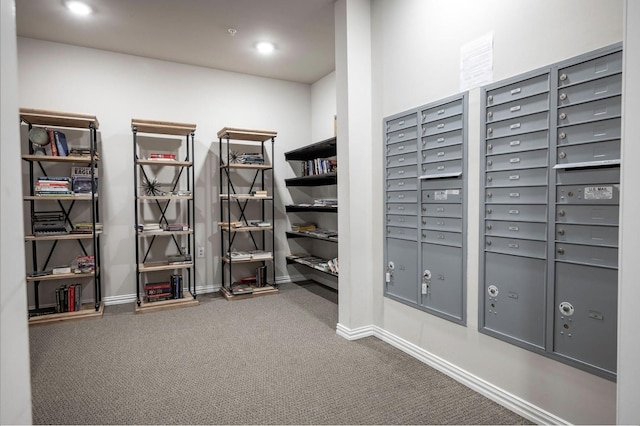 interior space with a mail area