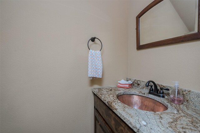 bathroom with oversized vanity