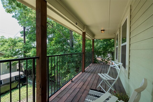 view of wooden deck