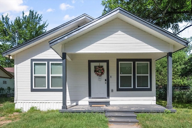 view of front of home with a porch