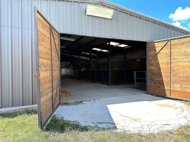 view of horse barn