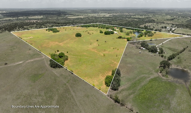 aerial view with a rural view