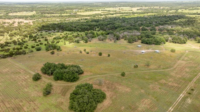 drone / aerial view with a rural view