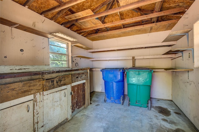 storage featuring a garage