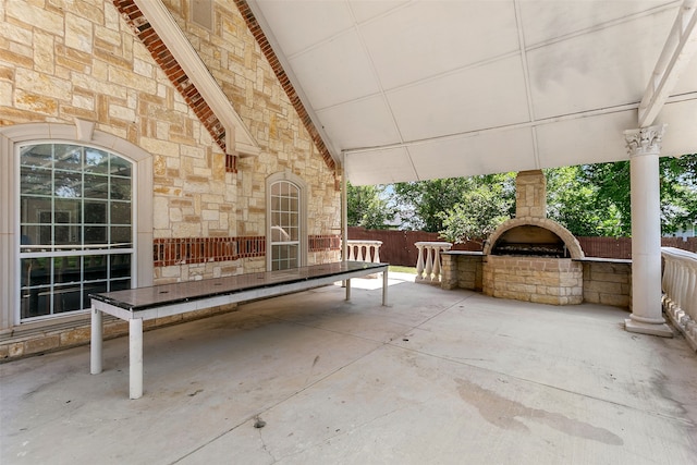 view of patio featuring area for grilling