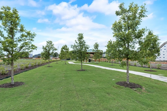 surrounding community featuring a gazebo and a yard