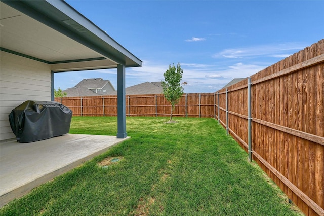 view of yard featuring a patio