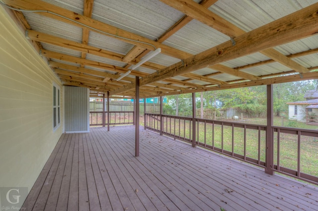 view of wooden terrace