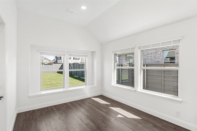 interior space with lofted ceiling