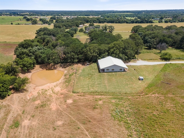 aerial view with a rural view