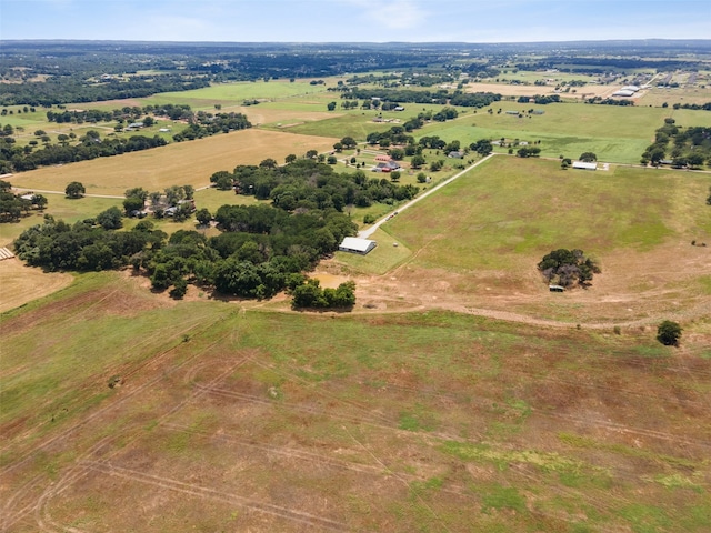 aerial view featuring a rural view