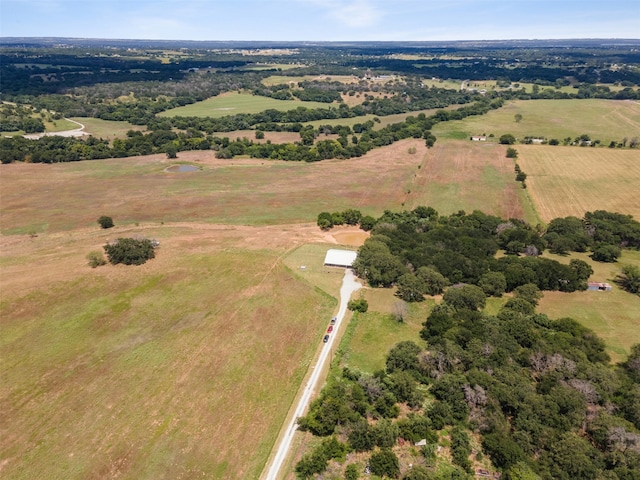 aerial view with a rural view