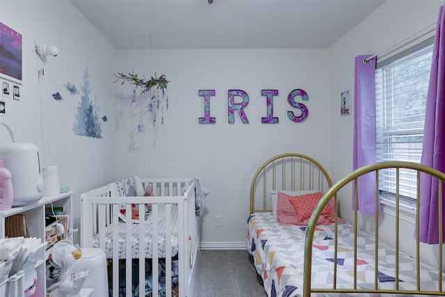 bedroom featuring carpet