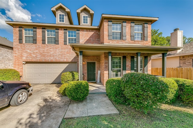 view of front of house featuring a garage