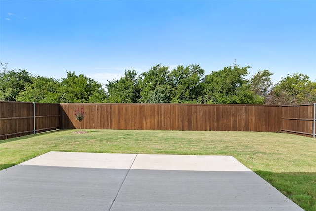 view of yard with a patio area