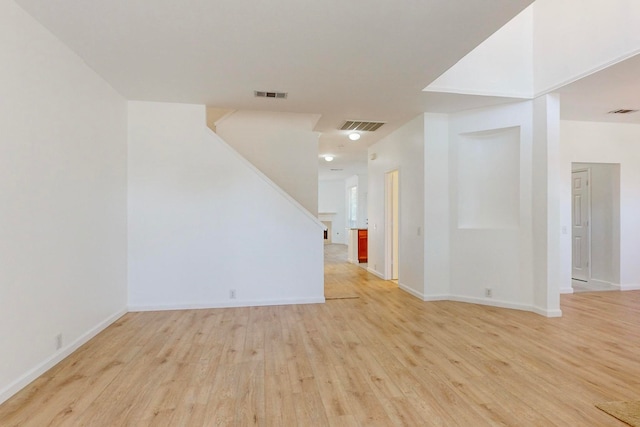 empty room featuring light wood-type flooring