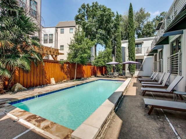 view of pool with a patio