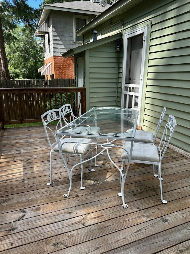 view of wooden deck