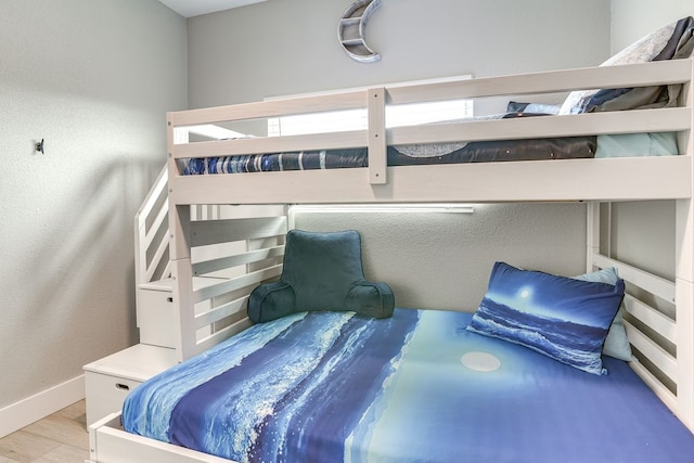 bedroom featuring light hardwood / wood-style floors