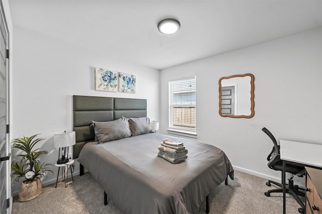 bedroom with carpet floors