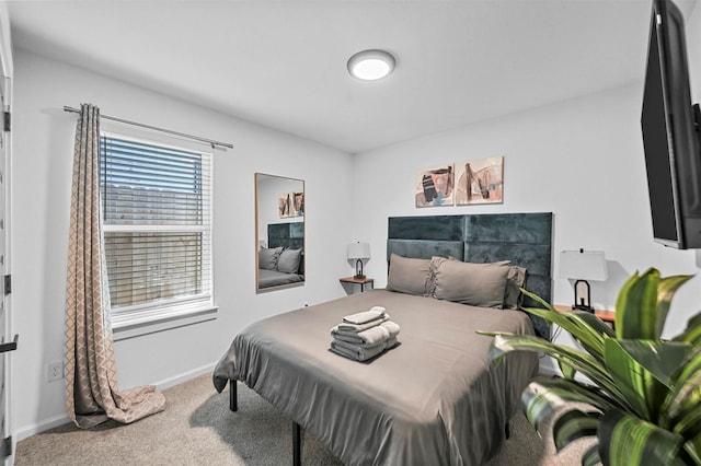 bedroom with carpet floors