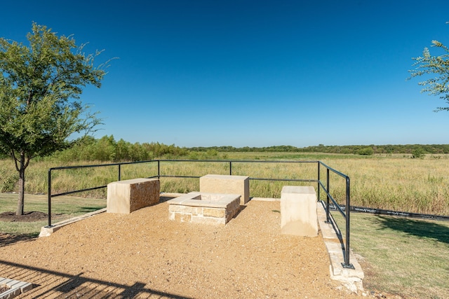 exterior space with a rural view