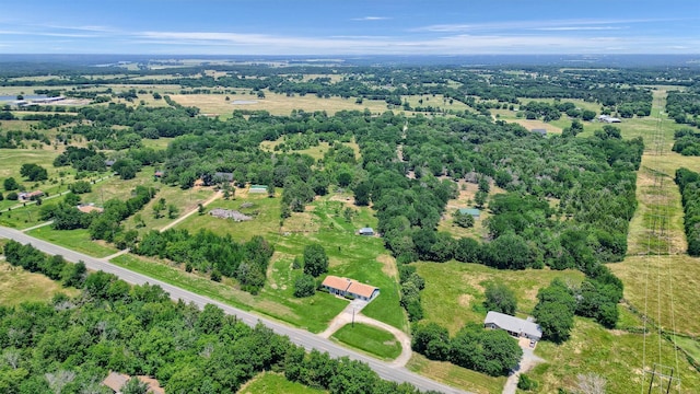 drone / aerial view featuring a rural view