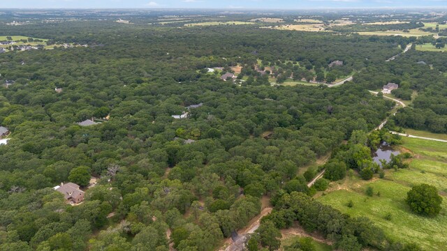 drone / aerial view with a forest view