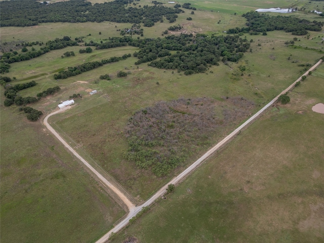 aerial view featuring a rural view