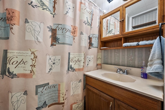 bathroom featuring vanity