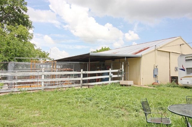 exterior space featuring an outdoor structure