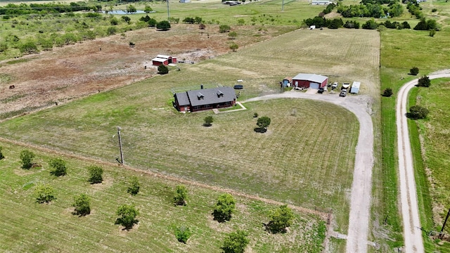 drone / aerial view featuring a rural view