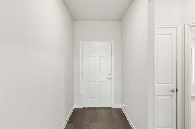 hall featuring dark hardwood / wood-style floors