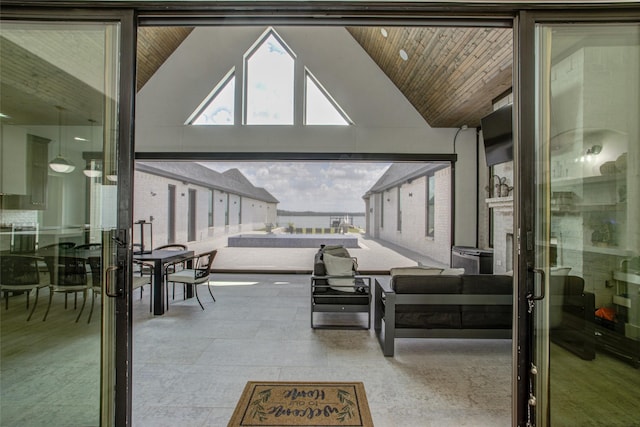 view of patio / terrace featuring an outdoor hangout area