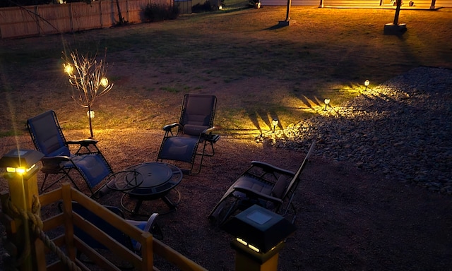 2813 Catfish Ct, Granbury, TX 76048 - view of patio / terrace featuring an outdoor fire pit