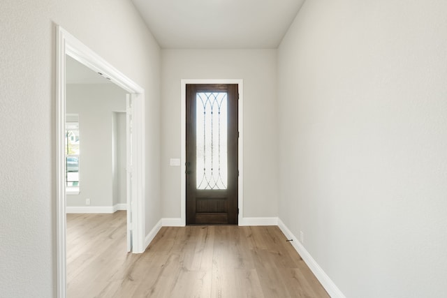 entrance foyer featuring light hardwood / wood-style floors