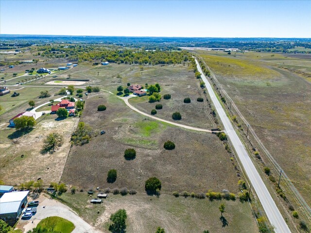 aerial view featuring a rural view