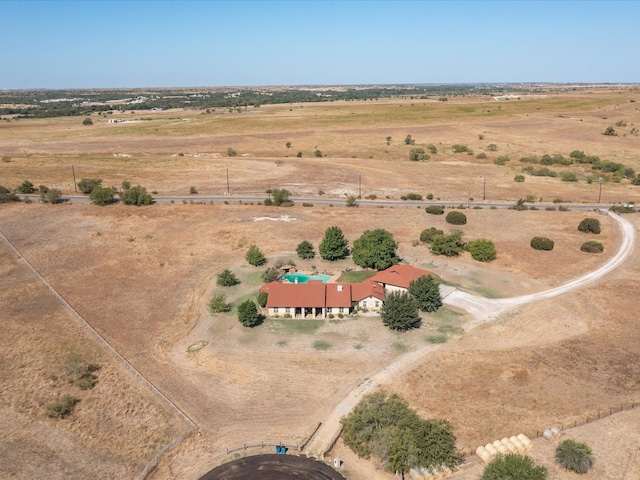 bird's eye view featuring a rural view