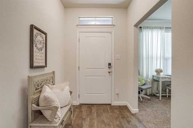 foyer featuring hardwood / wood-style flooring