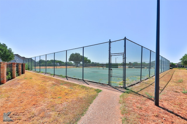 view of tennis court